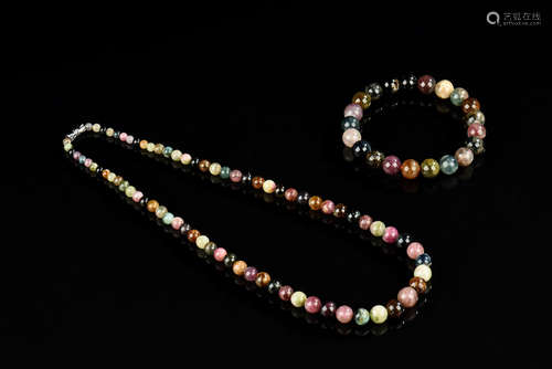 TOURMALINE NECKLACE AND BRACELET