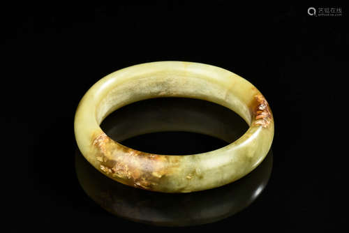 YELLOW JADE BANGLE BRACELET