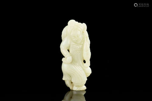 JADE CARVED 'LADY' ORNAMENT