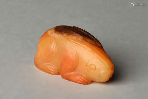 AGATE CARVED 'RABBIT' ORNAMENT