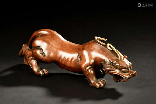 BRONZE CAST 'MYTHICAL BEAST' PAPER WEIGHT