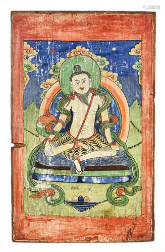 THANGKA ON WOOD PAINTING