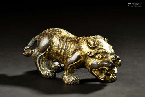 BRONZE 'TIGER' PAPER WEIGHT