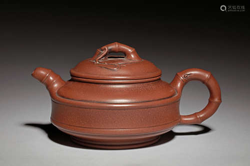 YIXING ZISHA 'BAMBOO' TEAPOT