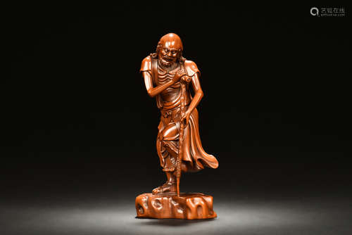 HUANGYANGMU WOOD CARVED IMMORTAL FIGURE