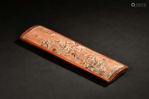 BAMBOO CARVED 'FLOWERS' WRIST REST