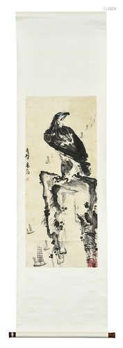 GAO QIFENG: INK ON PAPER PAINTING 'EAGLE'