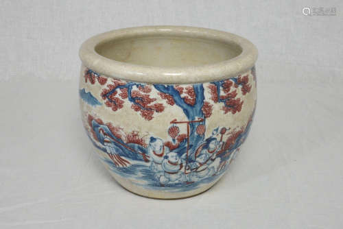 Chinese Crakle Porcelain Jar