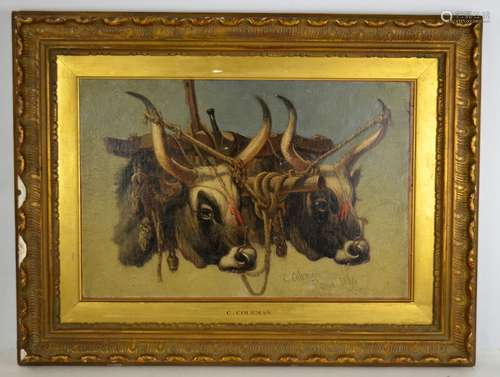 Charles Coleman(1807-1874) Framed Oil Painting