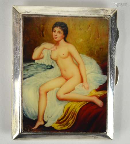 English Silver Enamel Box