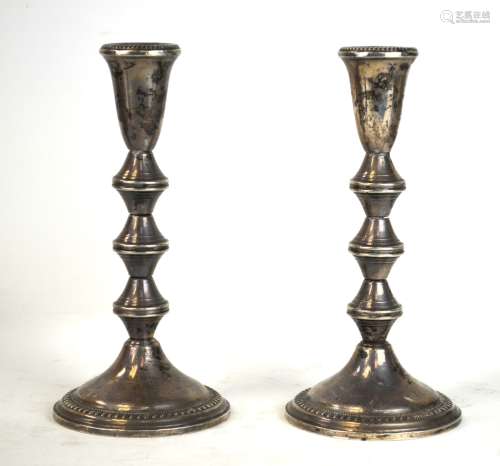 Pr Sterling Silver Candle Stick Holders