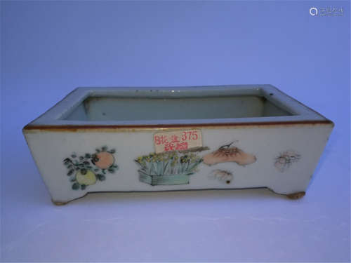 Chinese Famille Porcelain Flower Pot