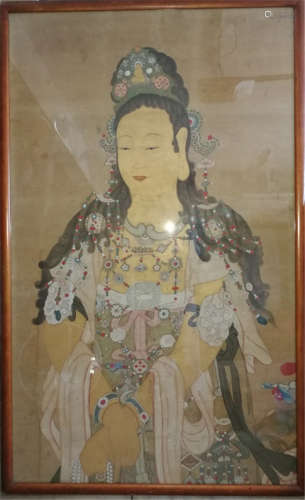 Qing or Early Chinese/Japanese/Korean Guanyin Painting