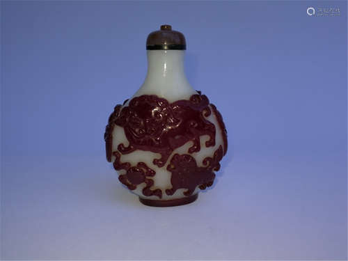 Qing Dynasty Chinese Glass Snuff Bottle