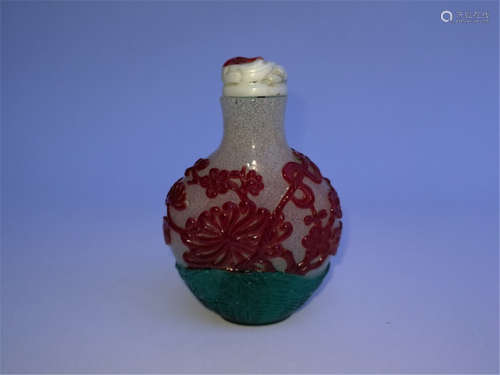 Qing Dynasty Chinese Glass Snuff Bottle