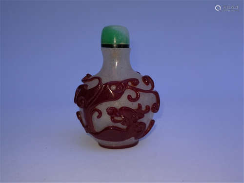 Qing Dynasty Chinese Glass Snuff Bottle