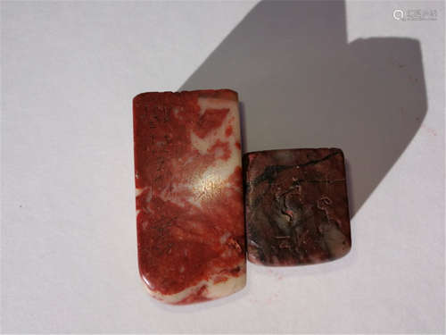 Two Old Chinese Shoushan Stone Seals