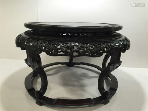 Exquisite Qing Dy Chinese Carving Rosewood Table