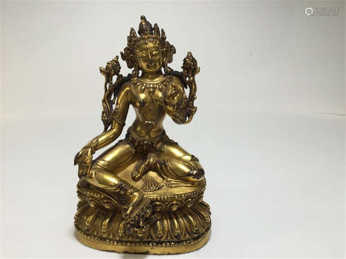 Rare Chinese Gilt Seating Buddha DaMingYongLeNianZhi