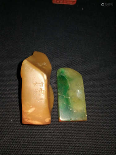 Two Old Chinese Shoushan Stone Seals