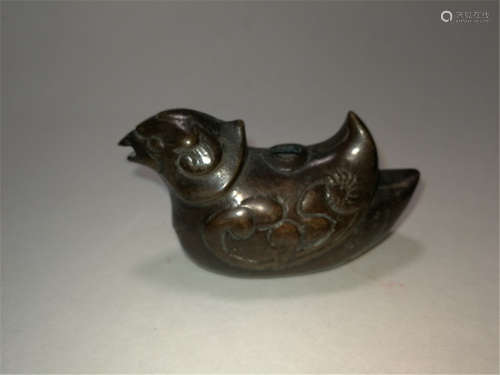 Qing/Ming Dy Chinese Bronze Mandarin Duck Water Dropper