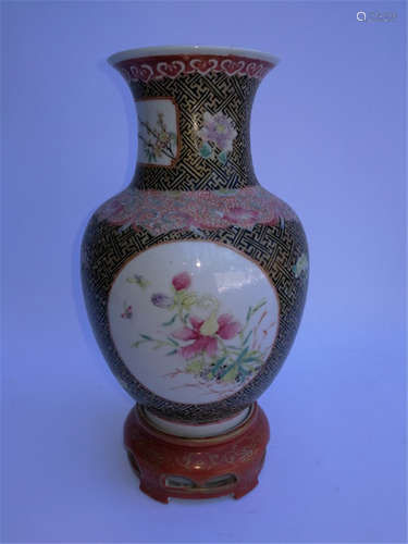 Chinese Famille Porcelain Lantern Vase