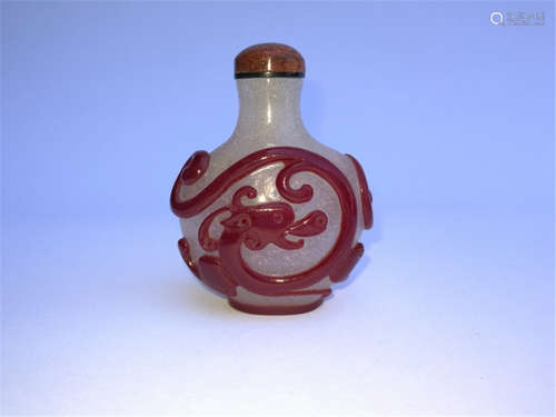 Qing Dynasty Chinese Glass Snuff Bottle