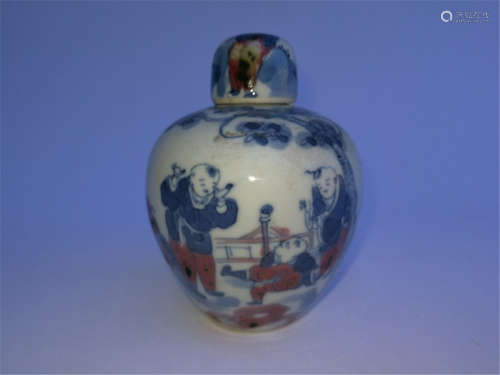 Qing Dynasty Chinese Porcelain Snuff Bottle