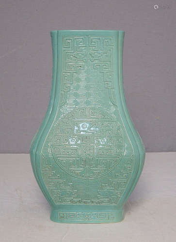 Chinese Lu-Jun Glaze Porcelain Vase With Mark
