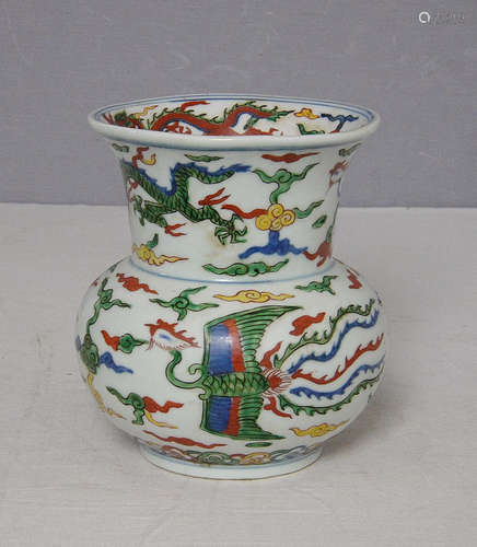 Chinese Dou-Cai Porcelain Jar With Mark