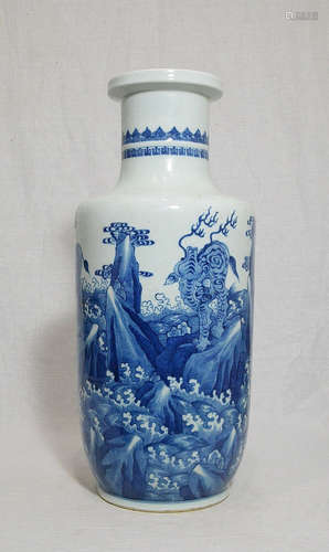 Chinese Blue and White Porcelain Beaker Vase