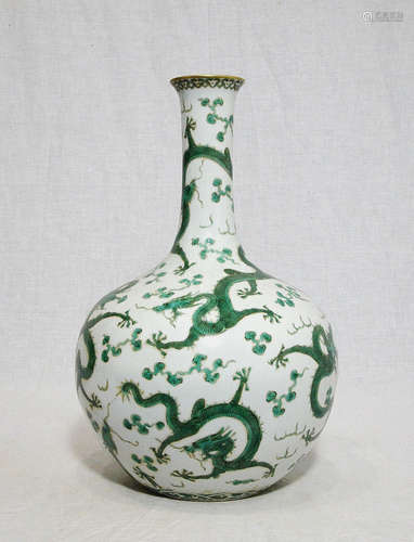 Chinese Famille Rose Porcelain Vase With Mark