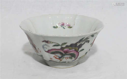 Chinese Famille Rose Porcelain Bowl With Mark