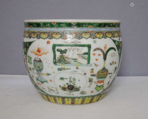 Chinese Wu-Cai Porcelain Jar With Mark