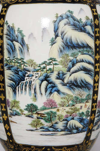 Chinese Famille Rose Porcelain Vase With Studio Mark,