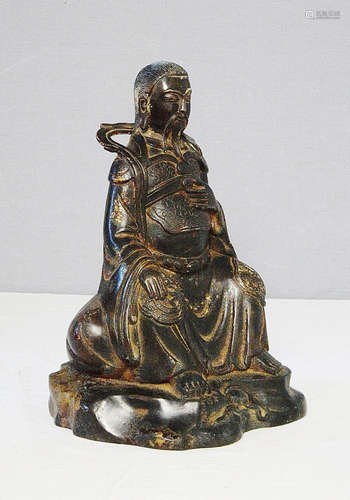 Chinese Antique Bronze Statue of Warrior