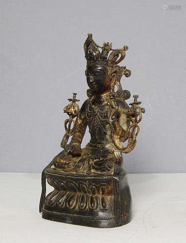 Chinese Antique Bronze Statue Of Buddha