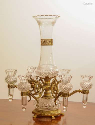 Baccarat Bronze & Glass Vase