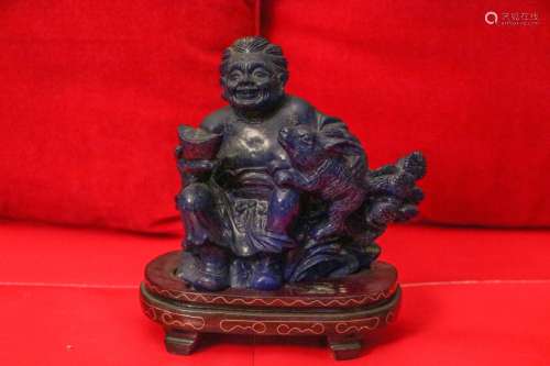 Chinese Lapis Carving of a Lady
