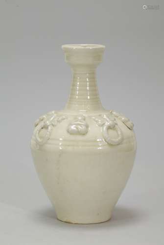 Chinese White Glazed Ceramic Vase