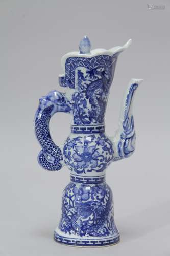 Chinese Blue/White Porcelain Teapot