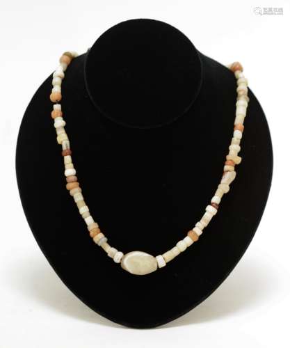 Ancient Mixed Agate, Crystal,Quartz Bead Necklace