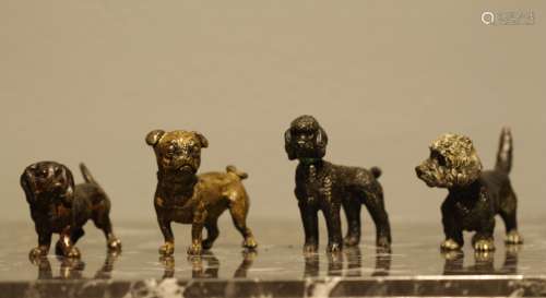 4 Pieces of Vienna Bronze Dog