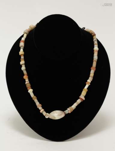 Ancient Mixed Agate, Crystal, and Quartz Necklace