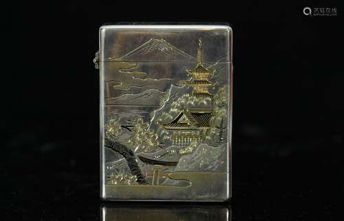 19th C. Japanese Silver Cigarette