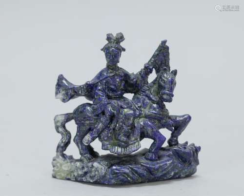 Chinese Lapis Carving of a Lady