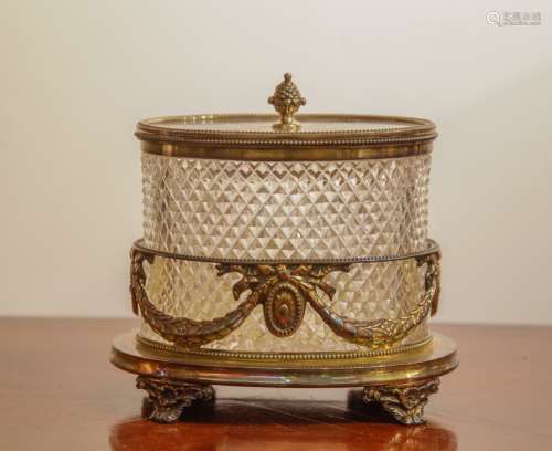 English Silver Biscuit Barrel