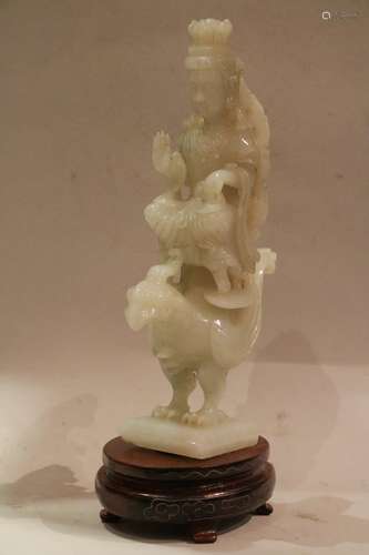 Chinese Carved Jade Buddha