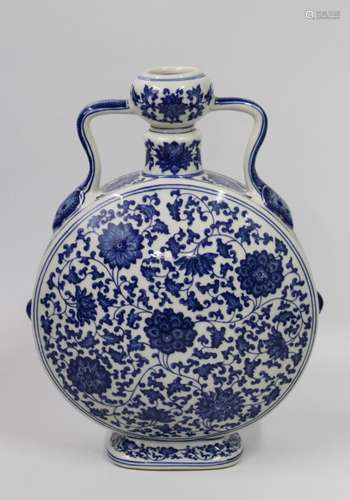 Chinese Blue/White Porcelain Vase, Marked