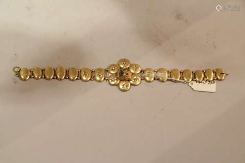 Gold Plated Bracelet w/ Diamond